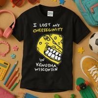 I Lost My Cheeseginity In Kenosha Wisconsin, Meme Funny Kids T-Shirt thumb 3