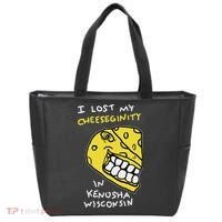 I Lost My Cheeseginity In Kenosha Wisconsin, Meme Funny Tote Bag thumb 0