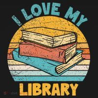I Love My Library Sunset For Book Lovers Readers Librarian Women's Hoodie thumb 2