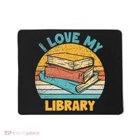 I Love My Library Sunset For Book Lovers Readers Librarian Mousepad thumb 0