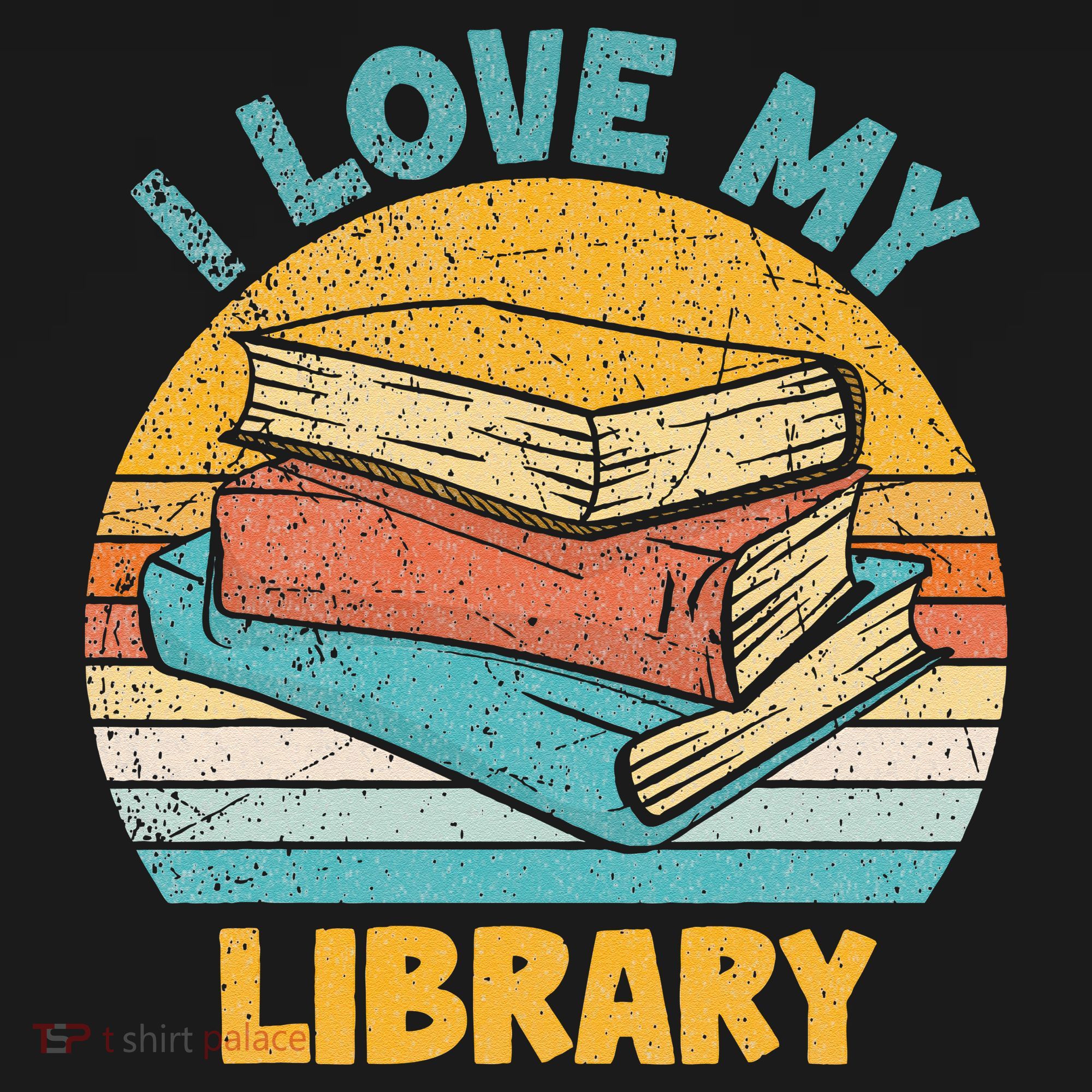 I Love My Library Sunset For Book Lovers Readers Librarian Baby Bodysuit