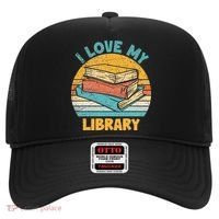 I Love My Library Sunset For Book Lovers Readers Librarian Hat thumb 0