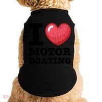 I Love Motor Boating Funny Sailor Sailing Sailboat Graphic Funny Gift Doggie Tank thumb 0