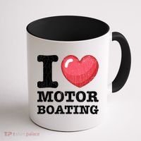I Love Motor Boating Funny Sailor Sailing Sailboat Graphic Funny Gift Coffee Mug thumb 1