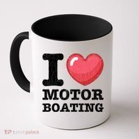 I Love Motor Boating Funny Sailor Sailing Sailboat Graphic Funny Gift Coffee Mug thumb 0
