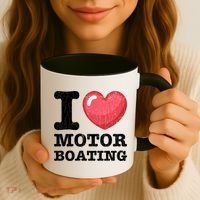 I Love Motor Boating Funny Sailor Sailing Sailboat Graphic Funny Gift Coffee Mug thumb 3