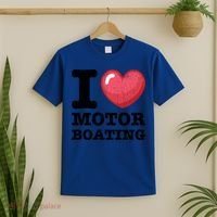 I Love Motor Boating Funny Sailor Sailing Sailboat Graphic Funny Gift T-Shirt thumb 2