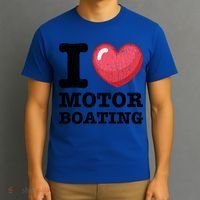 I Love Motor Boating Funny Sailor Sailing Sailboat Graphic Funny Gift T-Shirt thumb 3