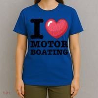 I Love Motor Boating Funny Sailor Sailing Sailboat Graphic Funny Gift T-Shirt thumb 4