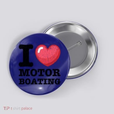 I Love Motor Boating Funny Sailor Sailing Sailboat Graphic Funny Gift Button
