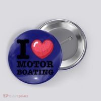 I Love Motor Boating Funny Sailor Sailing Sailboat Graphic Funny Gift Button thumb 0