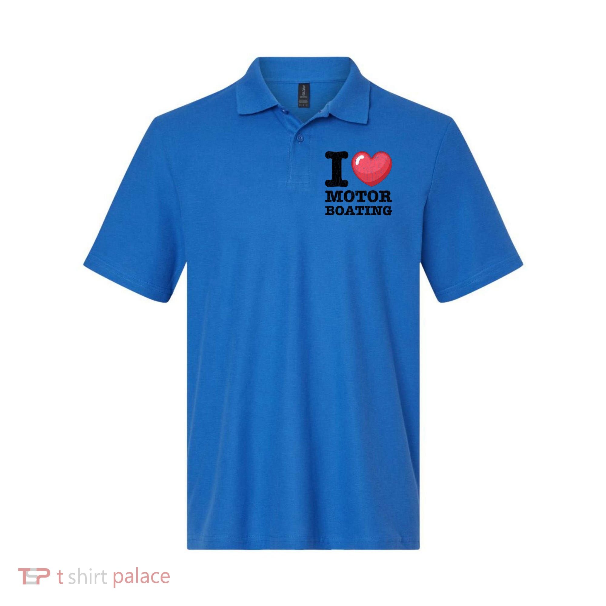 I Love Motor Boating Funny Sailor Sailing Sailboat Graphic Funny Gift Polo