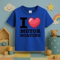 I Love Motor Boating Funny Sailor Sailing Sailboat Graphic Funny Gift Toddler T-Shirt thumb 3