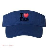 I Love Motor Boating Funny Sailor Sailing Sailboat Graphic Funny Gift Visor thumb 0