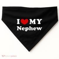 I Love My Nephew USA-Made Doggie Bandana thumb 0