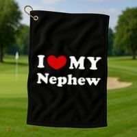 I Love My Nephew Golf Towel thumb 1