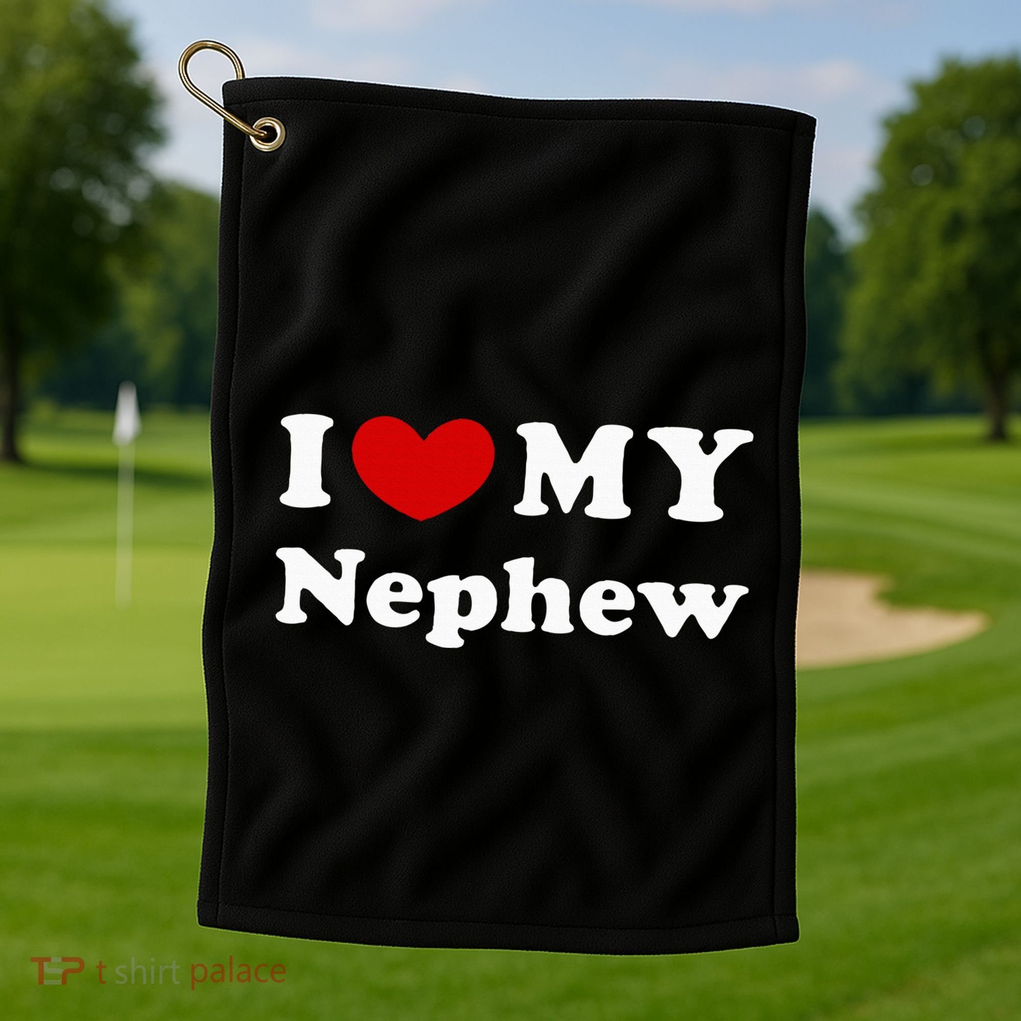 I Love My Nephew Golf Towel