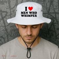 I Love Men Who Whimper Funny Whimper Quotes Bucket Hat thumb 2