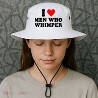 I Love Men Who Whimper Funny Whimper Quotes Bucket Hat thumb 3