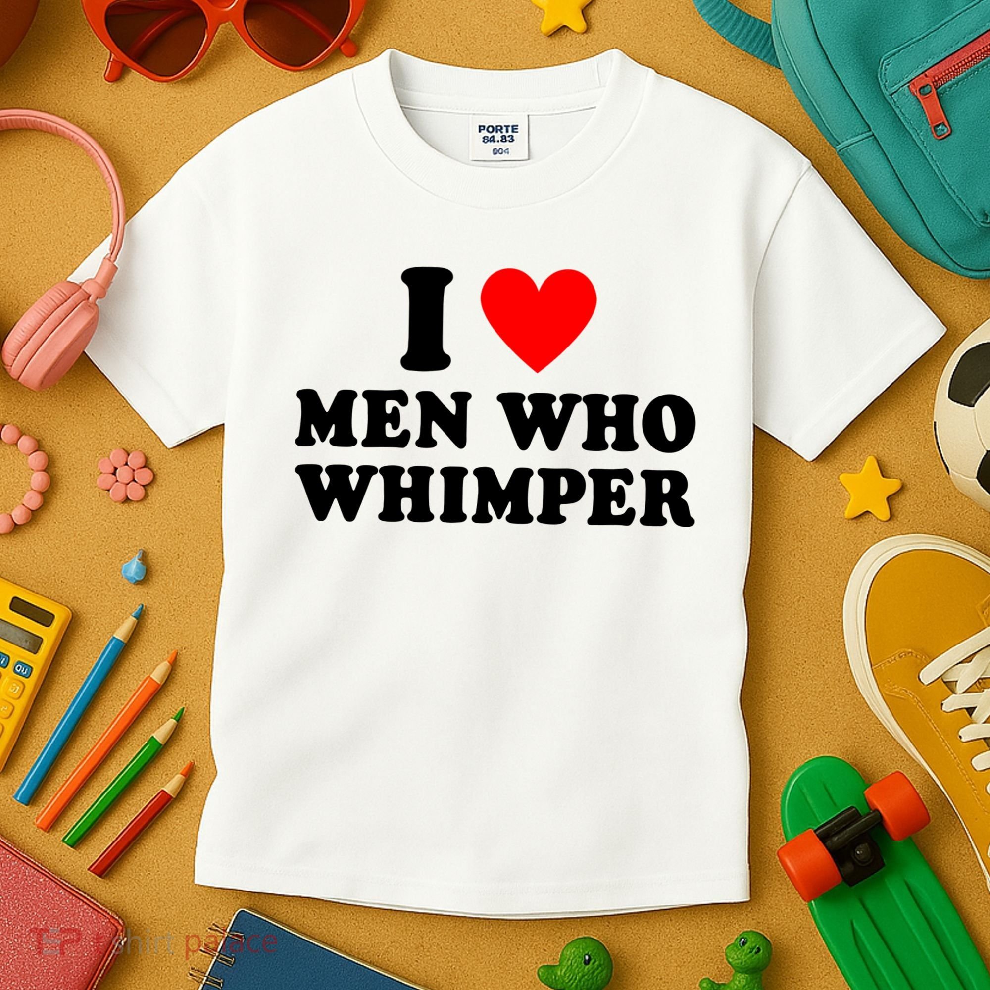 I Love Men Who Whimper Funny Whimper Quotes Kids T-Shirt