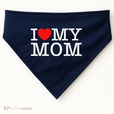 I Love My Mom USA-Made Doggie Bandana