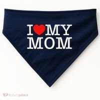 I Love My Mom USA-Made Doggie Bandana thumb 0