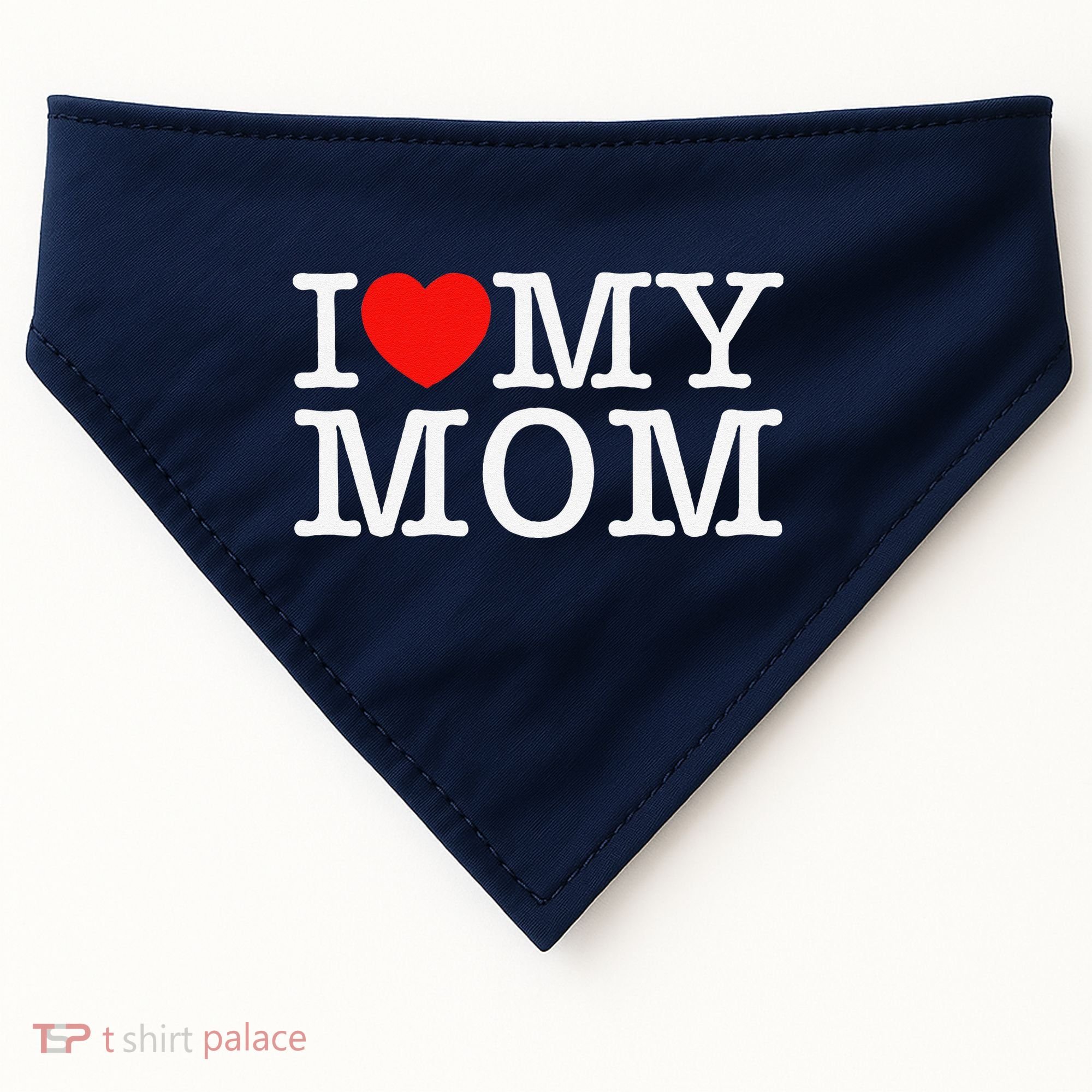 I Love My Mom USA-Made Doggie Bandana