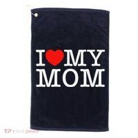 I Love My Mom Golf Towel thumb 0