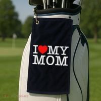 I Love My Mom Golf Towel thumb 2