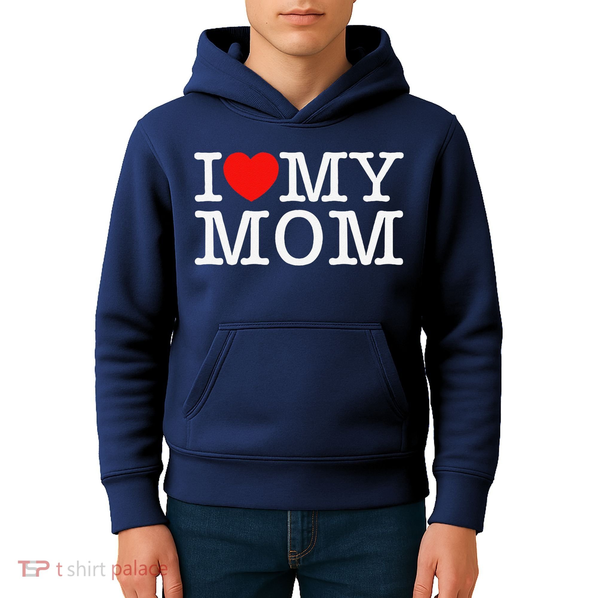 I Love My Mom Kids Hoodie