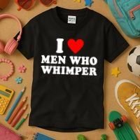 I Love Men Who Whimper Funny Whimper Quotes Kids T-Shirt thumb 3