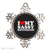 I Love My Sassy Boyfriend Bf Ornament thumb 0