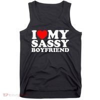 I Love My Sassy Boyfriend Bf Tank Top thumb 0