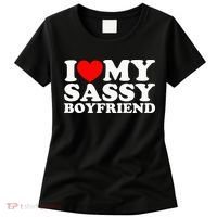 I Love My Sassy Boyfriend Bf Women's T-Shirt thumb 0