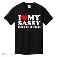 I Love My Sassy Boyfriend Bf Kids T-Shirt thumb 0