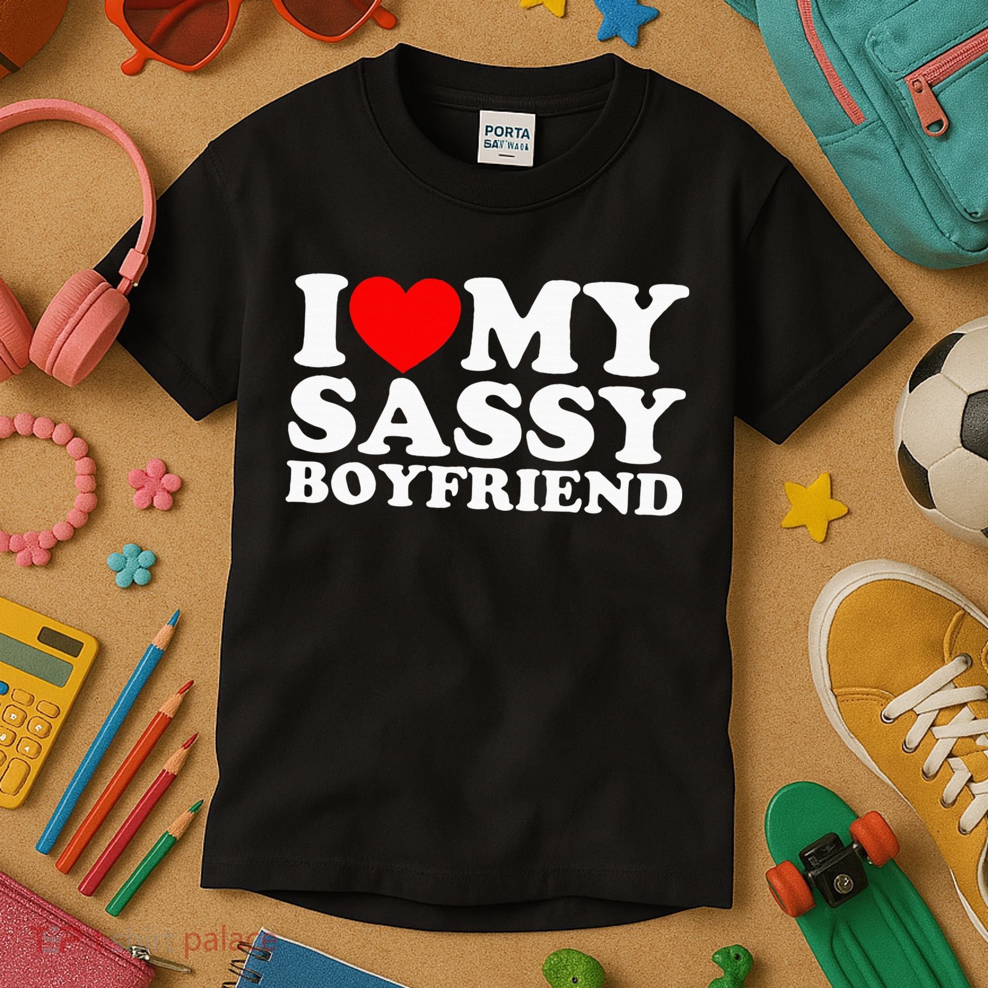 I Love My Sassy Boyfriend Bf Kids T-Shirt