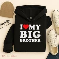 I Love My Big Brother Heart Hoodie thumb 4