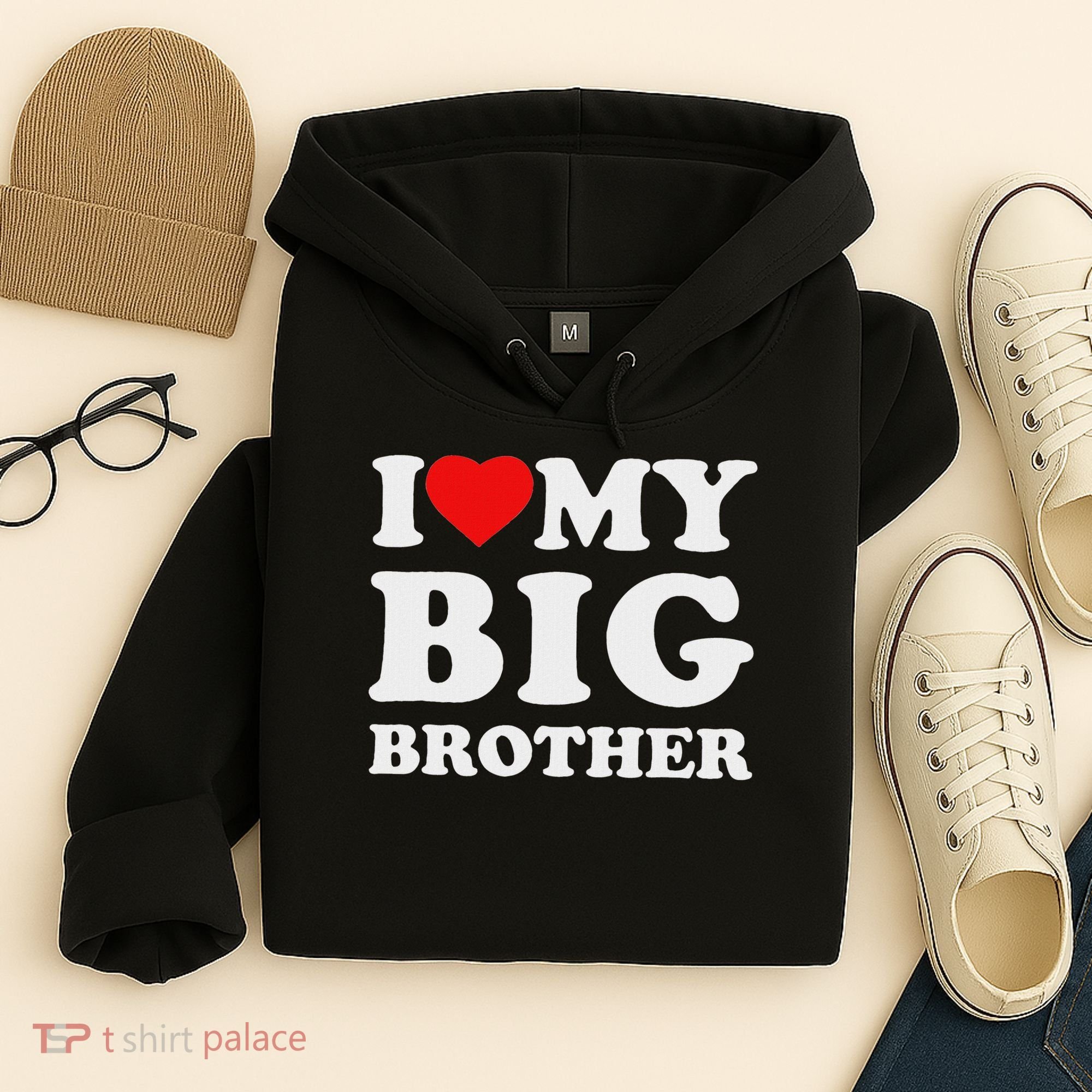 I Love My Big Brother Heart Hoodie