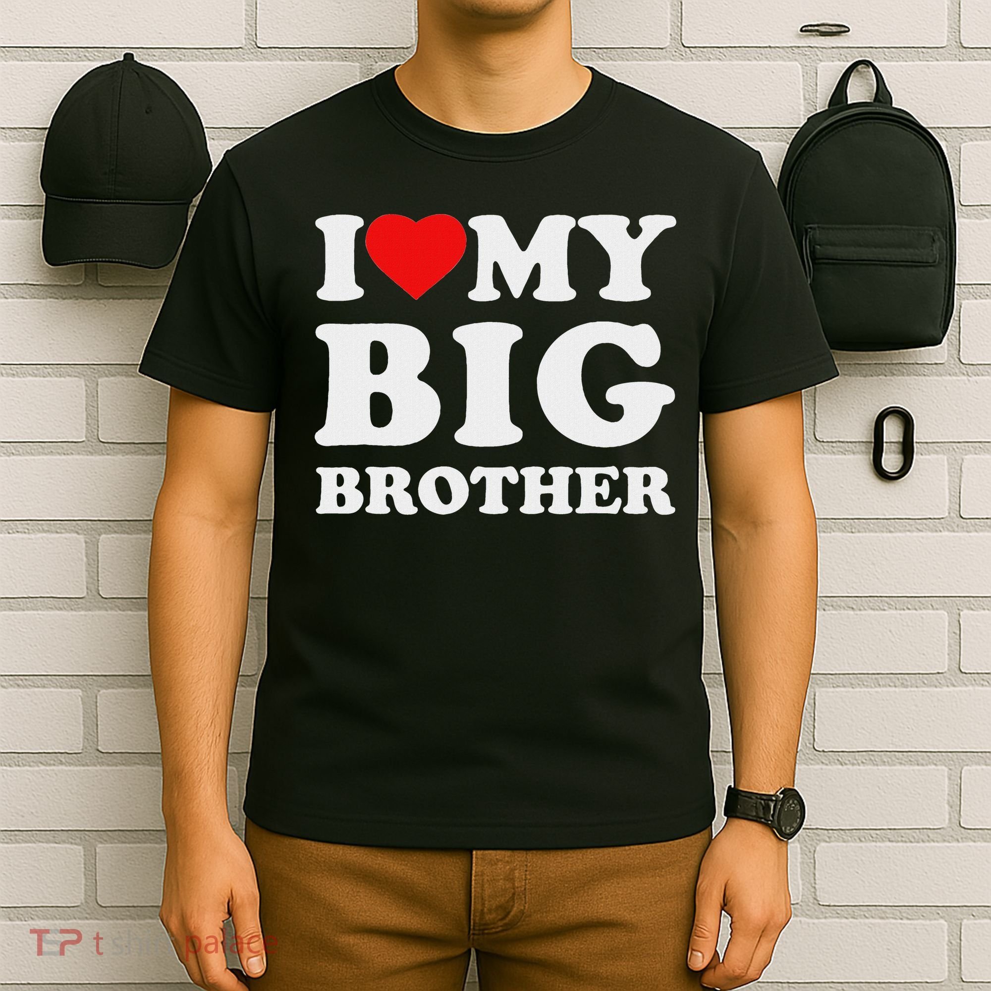I Love My Big Brother Heart T-Shirt