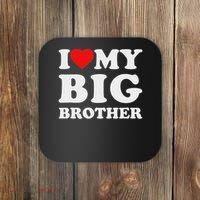 I Love My Big Brother Heart Coaster thumb 0