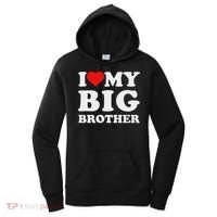 I Love My Big Brother Heart Women's Hoodie thumb 0