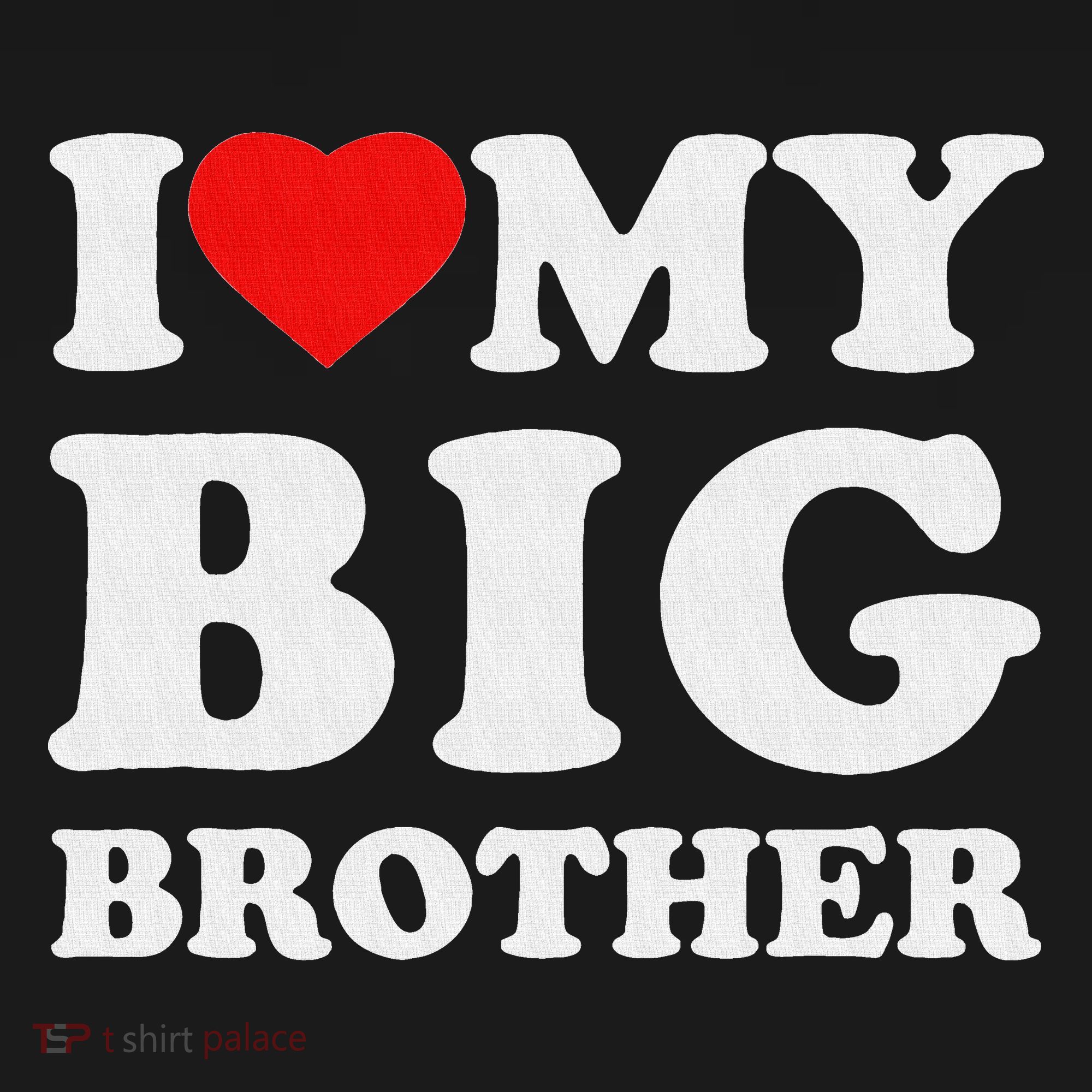 I Love My Big Brother Heart Women's Hoodie