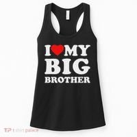 I Love My Big Brother Heart Women's Tank Top thumb 0