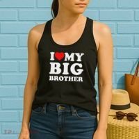 I Love My Big Brother Heart Women's Tank Top thumb 2