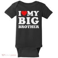 I Love My Big Brother Heart Baby Bodysuit thumb 0
