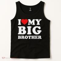 I Love My Big Brother Heart Tank Top thumb 2