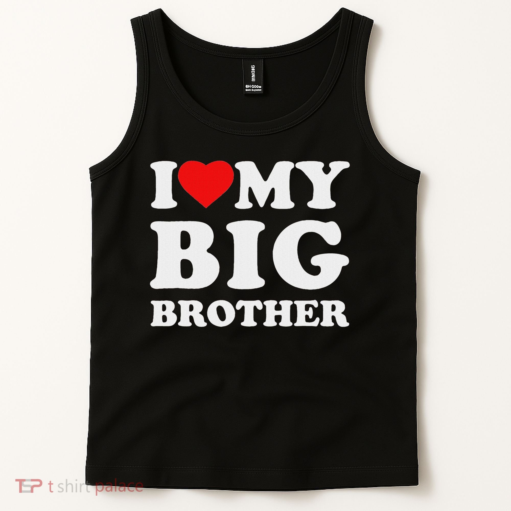 I Love My Big Brother Heart Tank Top