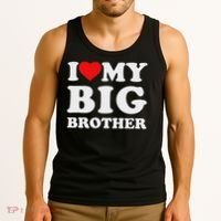 I Love My Big Brother Heart Tank Top thumb 3