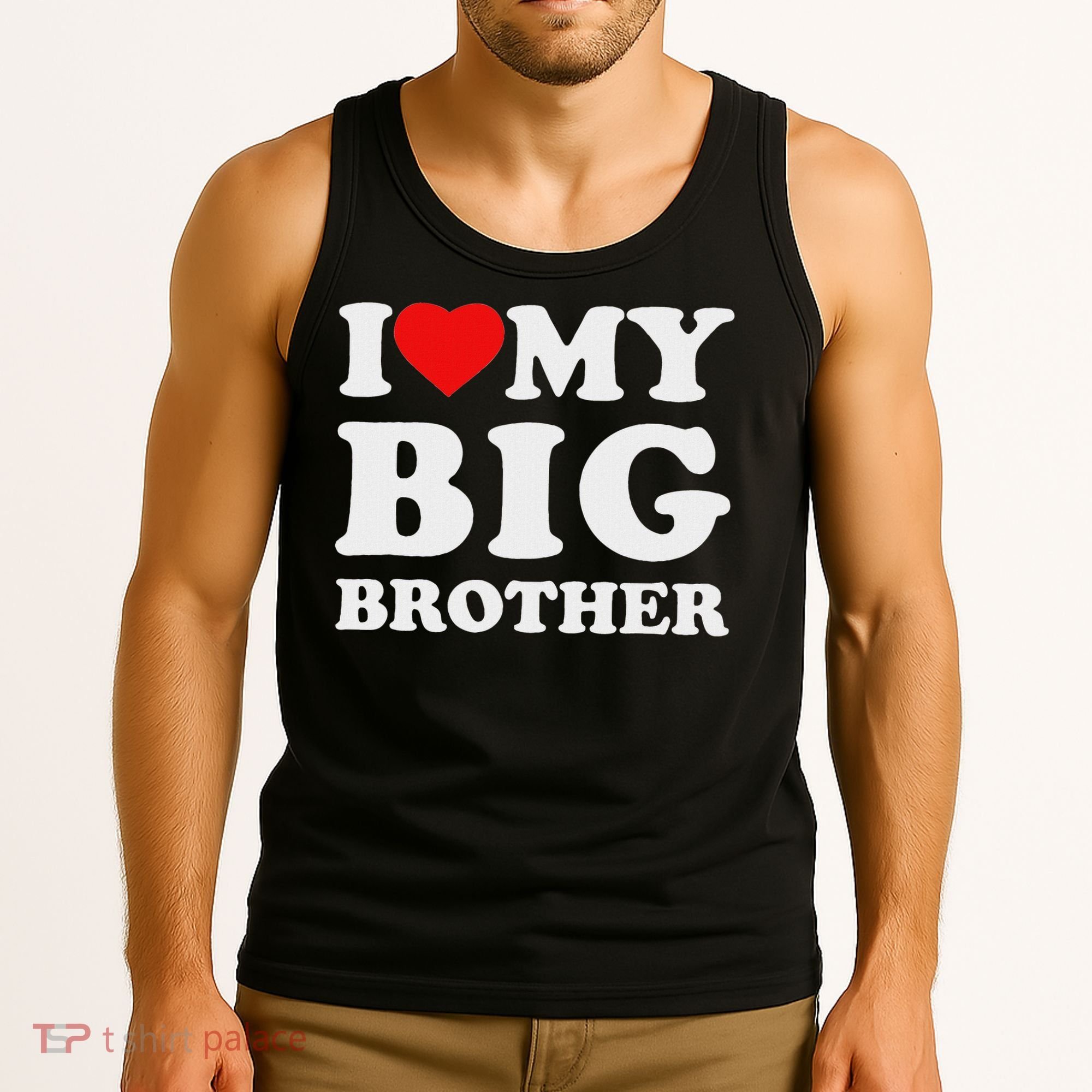 I Love My Big Brother Heart Tank Top