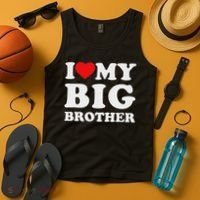I Love My Big Brother Heart Tank Top thumb 4